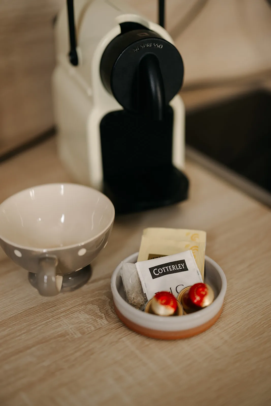 Rincón del café con cafetera espresso